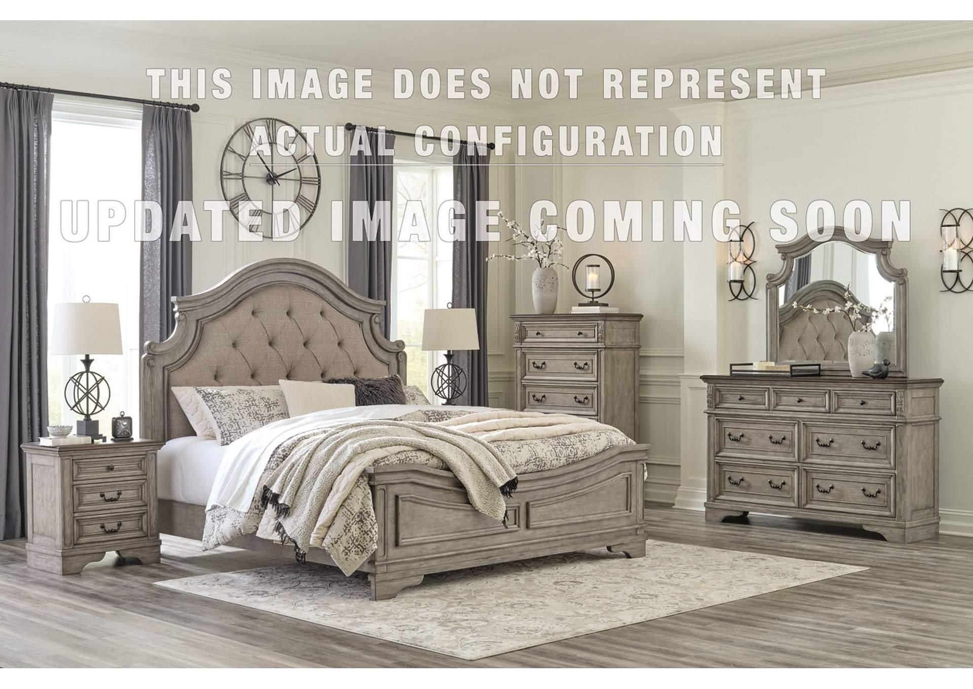 Lodenbay King Panel Bed with Mirror, Dresser, Chest and Nightstand + FREE Mattress,4th of July Blowout Sale 2024