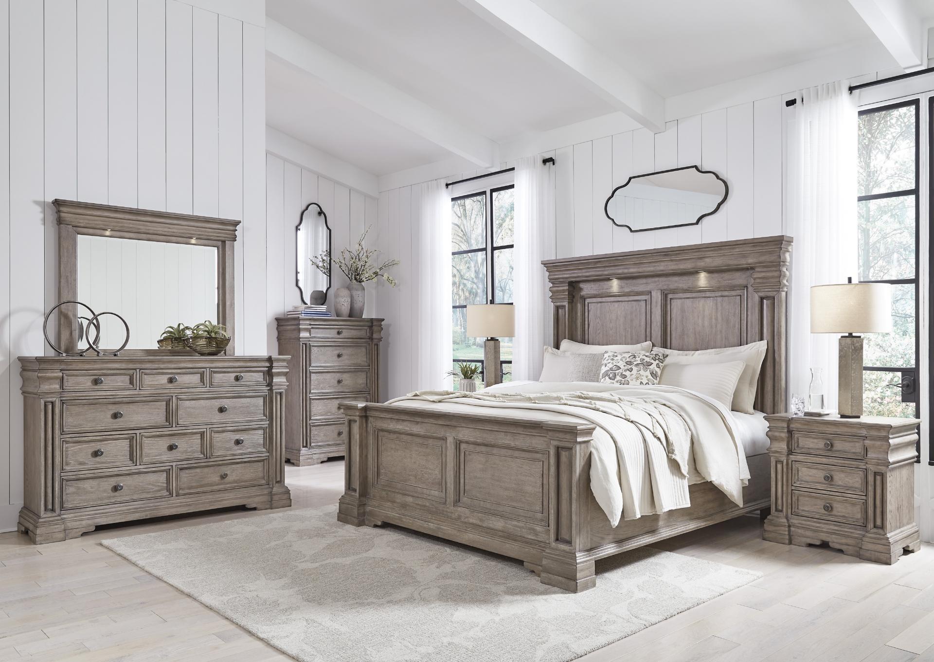 Blairhurst King Bed, Dresser & Mirror, Chest & Nightstand + FREE Mattress,Total Home Package Event 2025