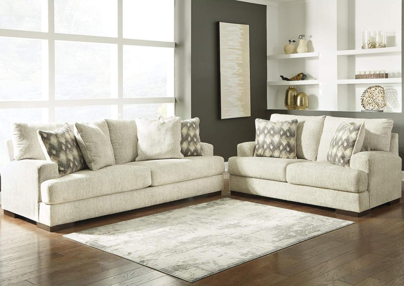 Caretti Sofa & Loveseat + Tables, Lamps, & FREE 10 FT POOL,Memorial Day Tent Event 2023