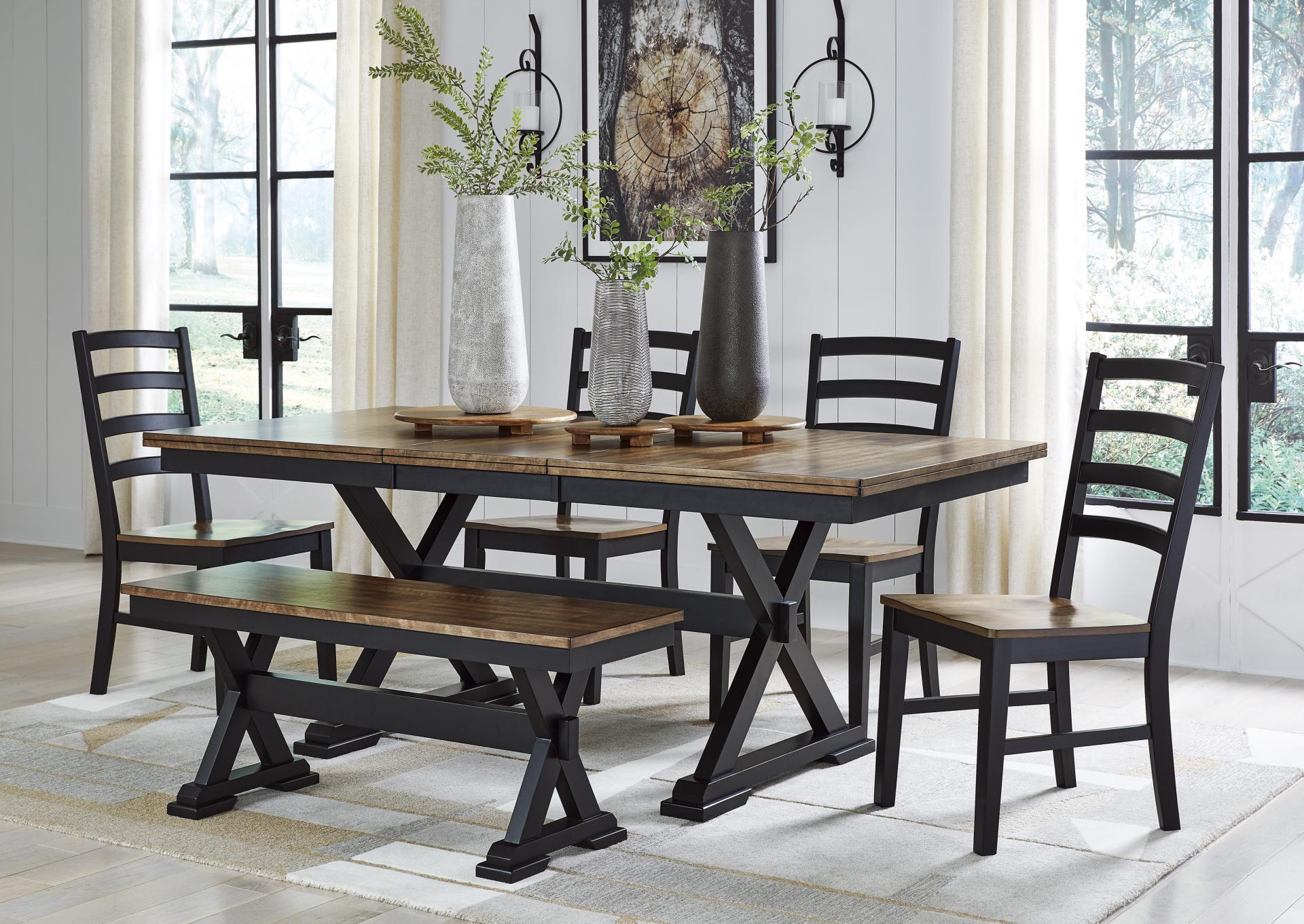 Wildenauer Table & 4 Chairs + Free Bench,Black Friday Deals 11-26-24