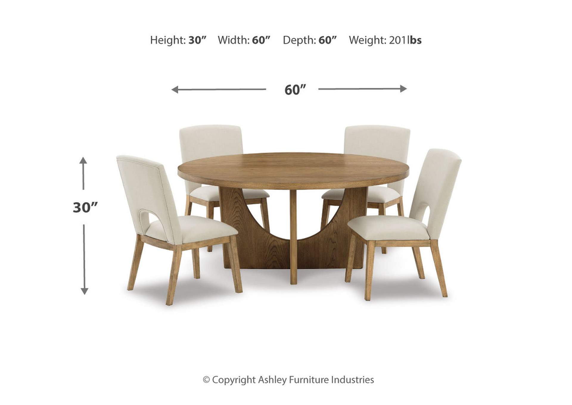 Dakmore Dining Table and 4 Chairs,T-0138629 Black Friday 10-29-24