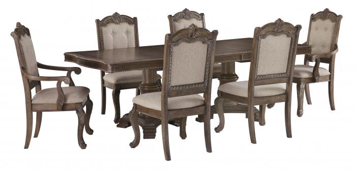 <Charmond Dining Table & 4 Chairs + FREE Dinnerware