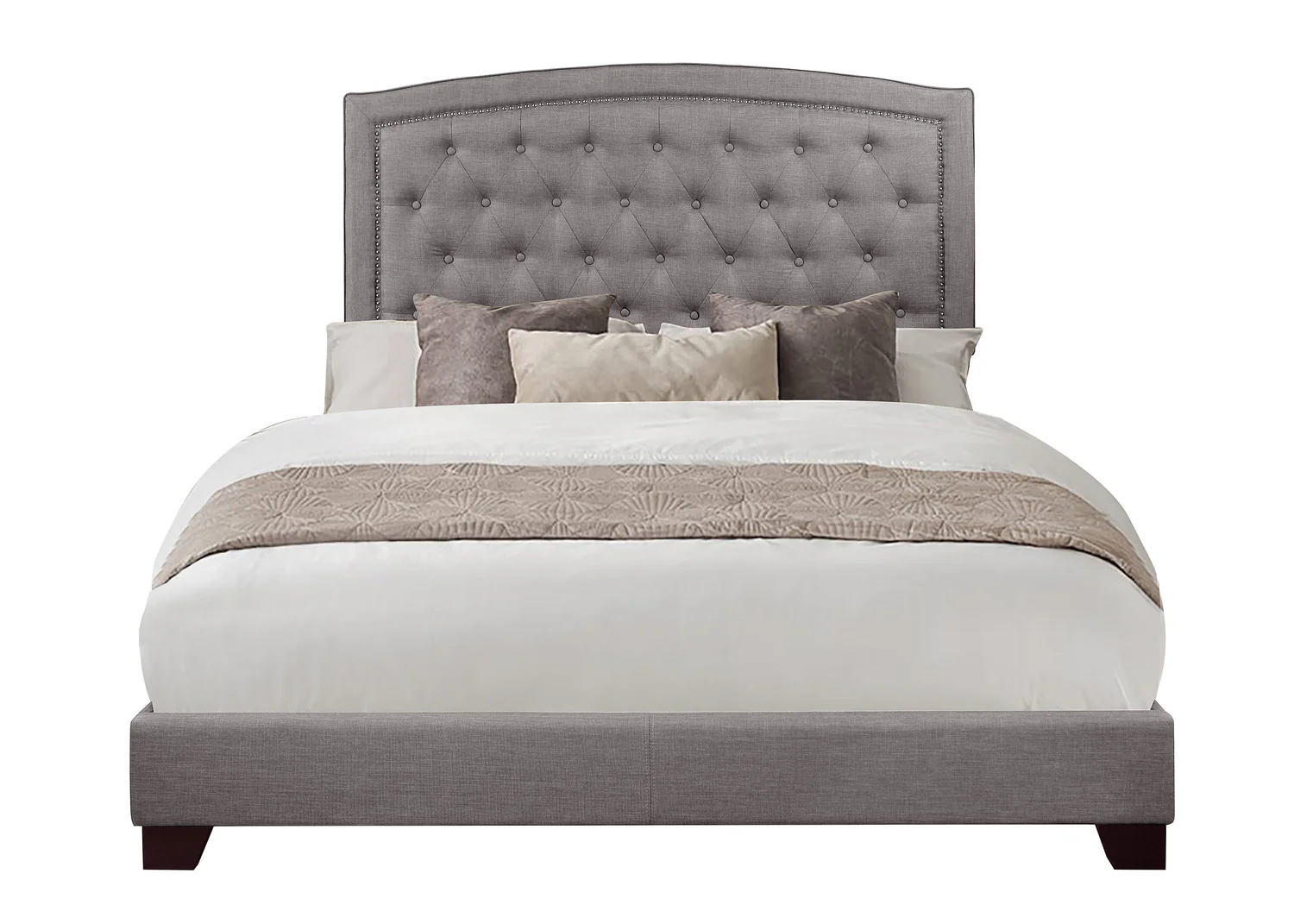 Grey King Upholstered Bed,Black Friday Deals 11-26-24