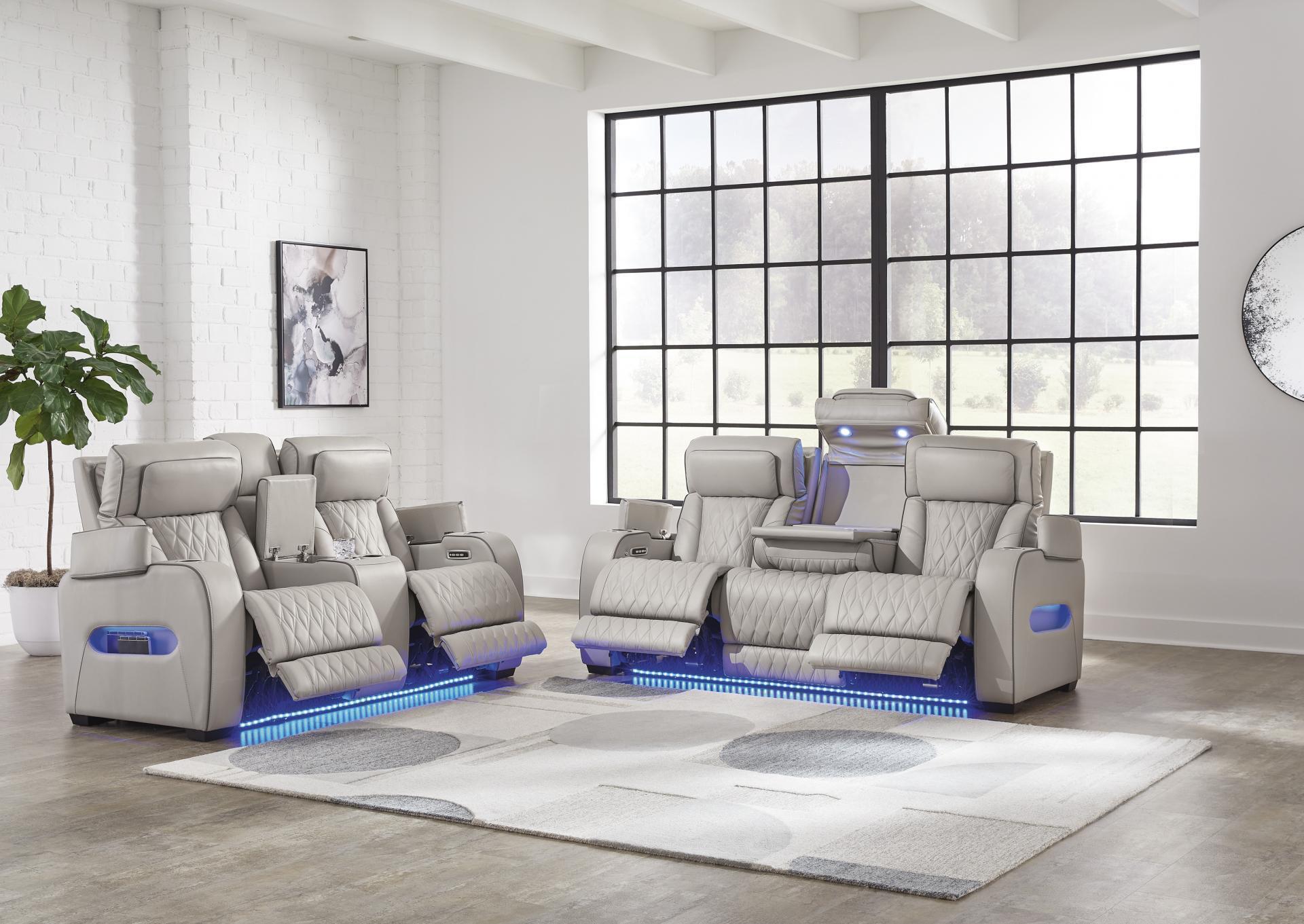 Power Leather Reclining Sofa & Loveseat,Columbus Day 2024