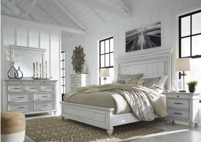 Image for Kanwyn Whitewash Queen Panel Bed w/Dresser, Mirror, Chest & Nightstand + FREE 10ft Pool
