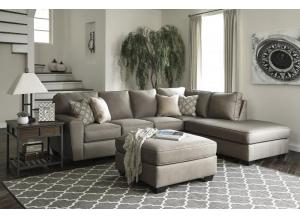 Image for Calicho Cashmere Right Facing Sectional + FREE Augeron Black Occasional Table Set