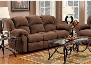 Image for Brown Leather Reclining Sofa