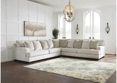 Image for Rawcliffe Parchment Sectional + FREE 50" TV