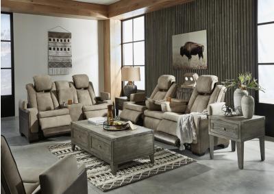 Next-Gen DuraPella Power Reclining Sofa & Loveseat + Bonus Buy Recliner + FREE 55" TV