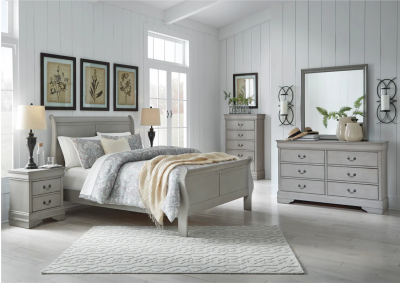 Image for Kordasky King Sleigh Bed, Dresser and Mirror + Chest & Nightstand
