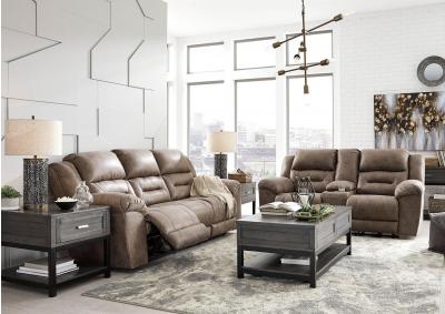 Stoneland Fossil Reclining Sofa and Loveseat + Bonus Buy Recliner + FREE 10ft Pool