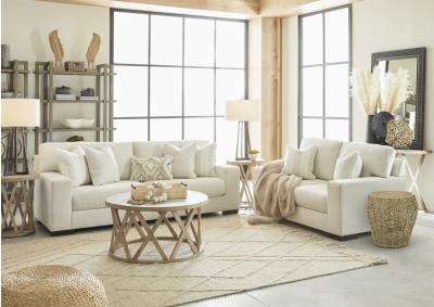 Maggie Sofa & Loveseat + Bonus Buy Tables, Lamps & Rug + Free 55” TV or Blackstone