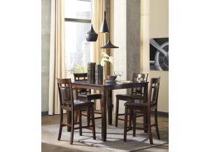 Image for Bennox Brown Dining Room Counter Table Set + FREE Rug