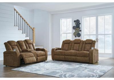 Image for Wolfridge Power Reclining Sofa & Loveseat + FREE 55" TV