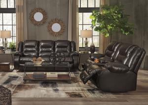 Image for Vacherie Brown Reclining Sofa and Loveseat PLUS FREE TV