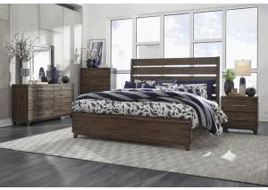 Image for King Bed w/Dresser and Mirror, Chest + FREE Nightstand 