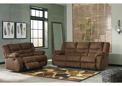 Image for Tulen Chocolate Reclining Sofa & Loveseat + FREE RECLINER