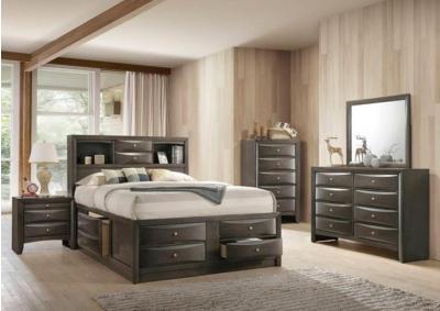 Emily King Storage Bed, Dresser, Mirror, & Nightstand + FREE Chest