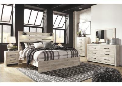 Cambeck King Panel Bed w/Dresser & Mirror + FREE Mattress