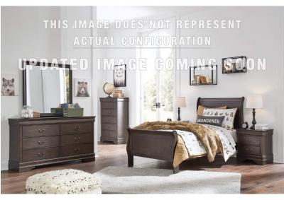 Image for Leewarden Queen Sleigh Bed with Mirrored Dresser, Chest and Nightstand