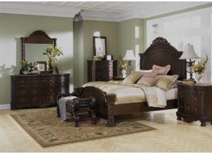Image for North Shore Queen Panel Bed w/Dresser, Mirror, Chest and Nightstand + Free Mattress + Free 5 Year Protection Plan