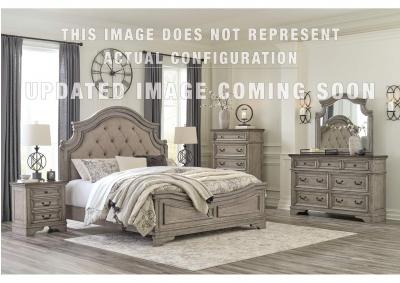 Lodenbay Queen Panel Bed with Mirrored Dresser + FREE Mattress
