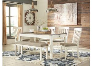 Image for Bardilyn Rectangular Dining Table w/4 Side Chairs + FREE Bench 