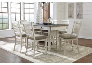 Image for Bolanburg Antique White Rectangular Dining Room Table and 4 Chairs + Free Rug