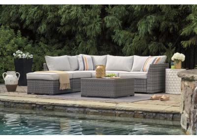 Cherry Point Gray 4-Piece Outdoor Sectional Set + FREE 10 FT POOL