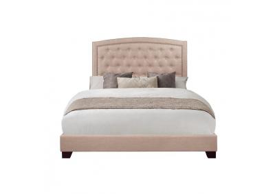 Beige Queen Upholstered Bed