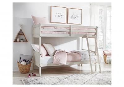 Image for Robbinsdale Twin/Twin Bunk Bed with Ladder + Free Twin Mattress