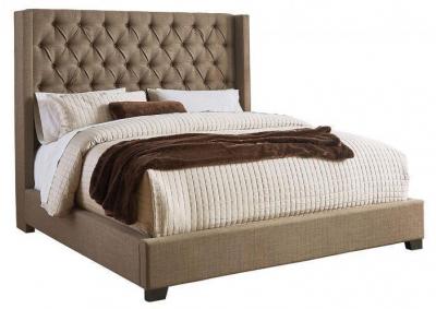 Westerly Brown Upholstered King Bed