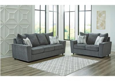 Image for Stairatt Sofa & Loveseat + Bonus Buy Tables, Lamps & Rug 