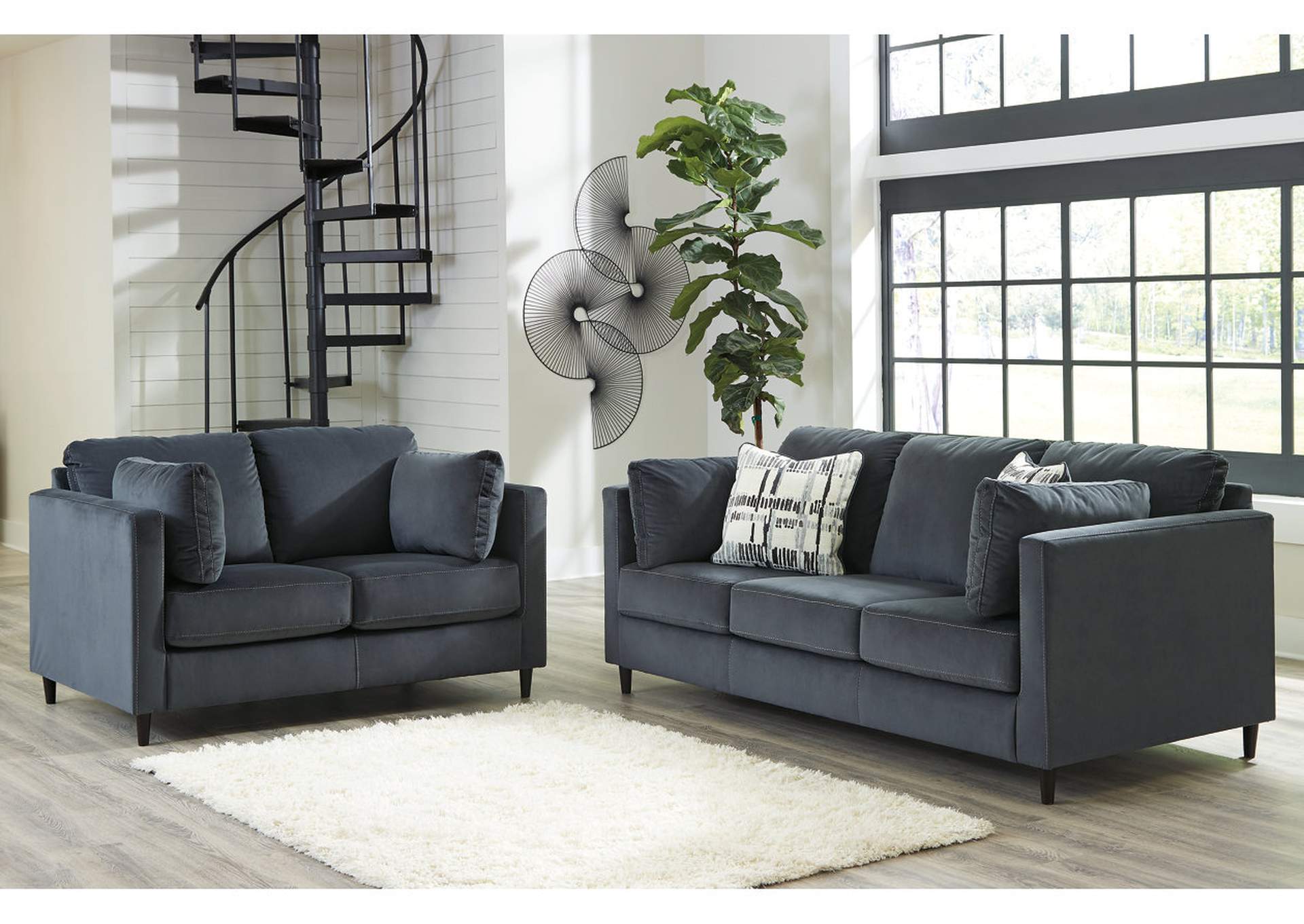 Kennewick Shadow Sofa and Loveseat,Instore