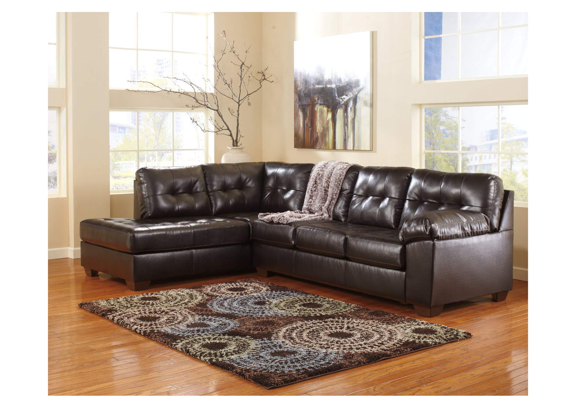 Brown/Beige Alliston 2-Piece Sectional with Chaise,Instore