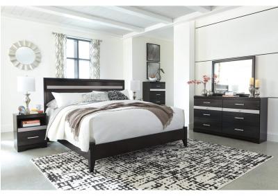 Image for Starberry Black King Panel Bed and Dresser w/Mirror